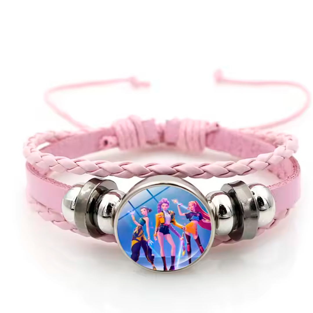 Pulsera Cuero Rosa