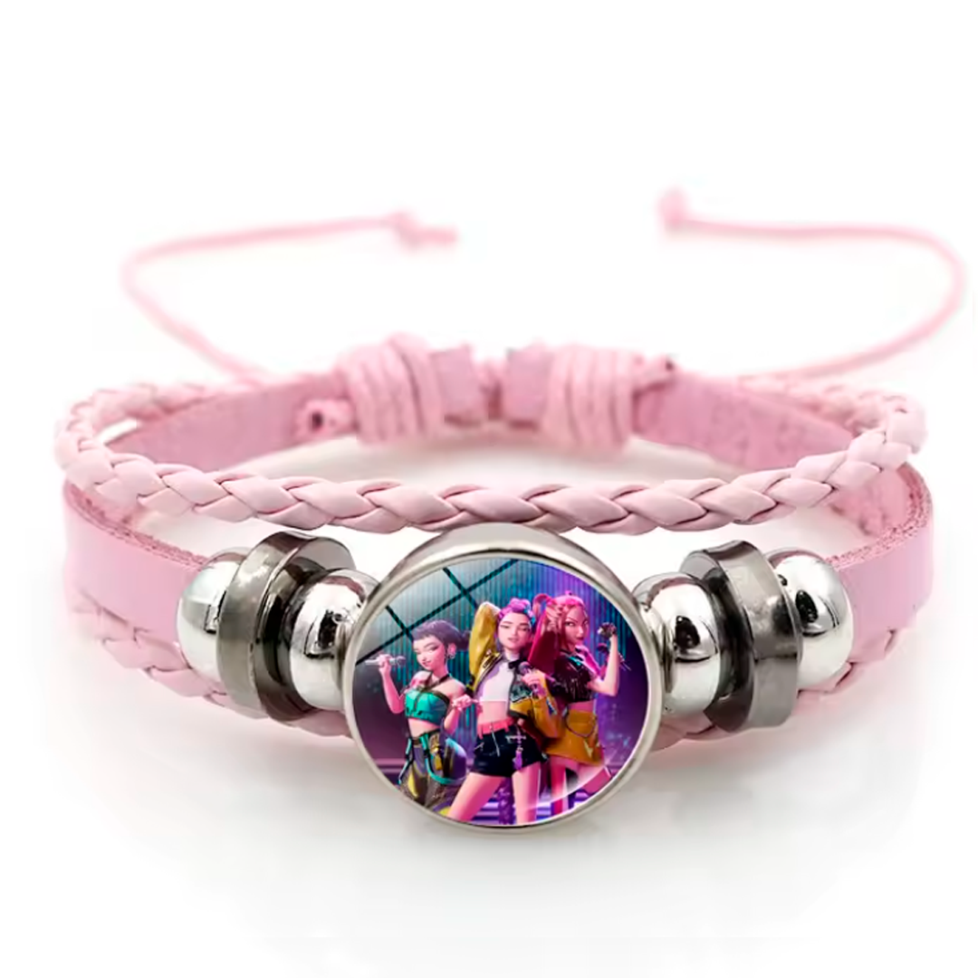 Pulsera Cuero Rosa