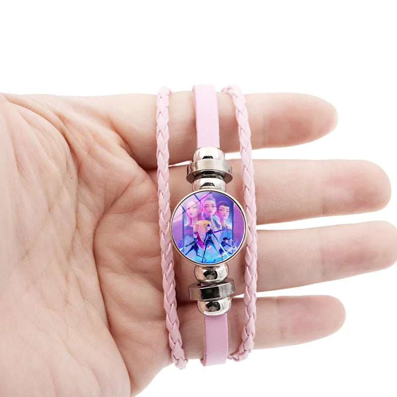 Pulsera Cuero Rosa