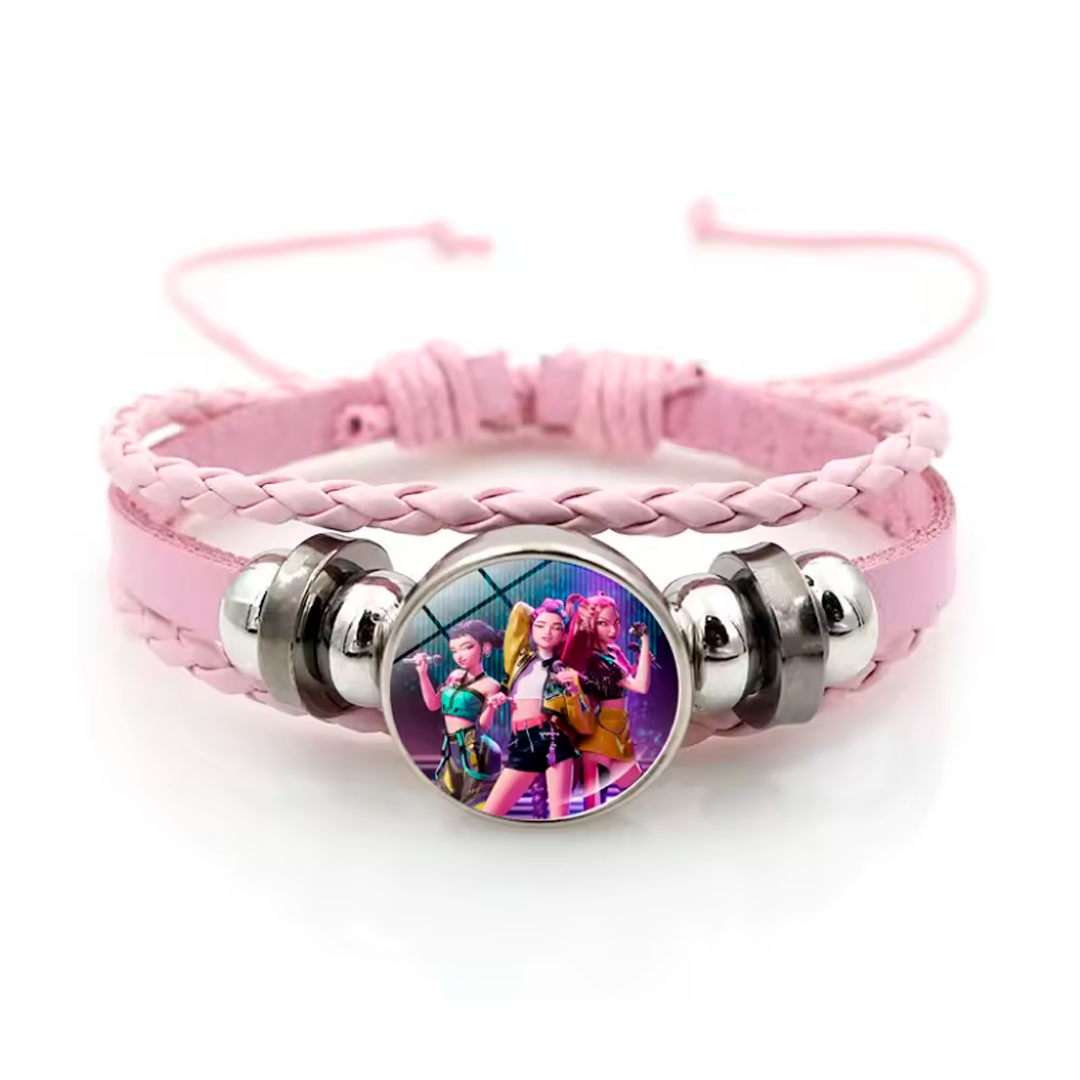 Pulsera Cuero Rosa